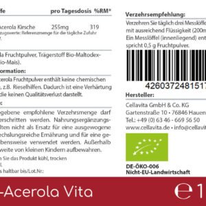 Der Energiekick - Acerola Vitamin C Vita 1000g Pulver Vorratsbeutel voller Vitamin-C4