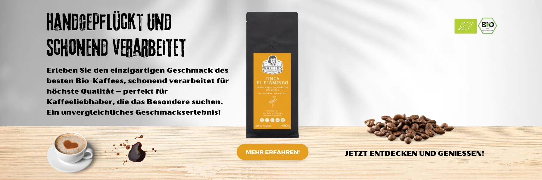 Handgepflückter Kaffee – Bio-Qualität von Finca El Flamingo