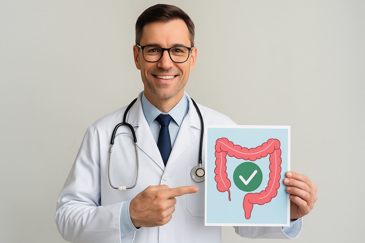 arzt-zeigt-darmgesundheit-darmkur-unterstuetzen
