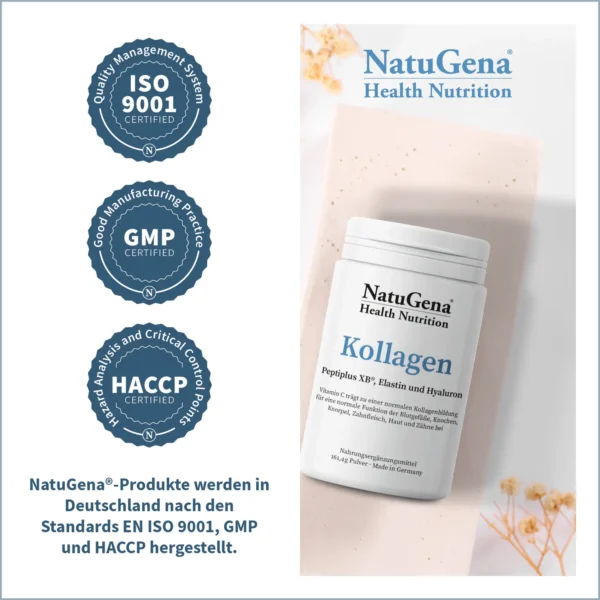 Premium Kollagenhydrolysat 161,4g Pulver mit Hyaluron & Elastin – Bild 3