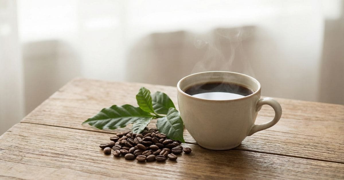 Tasse Kaffee in ruhiger Atmosphäre – Koffein und Kaffee Unverträglichkeit ganzheitlich betrachtet