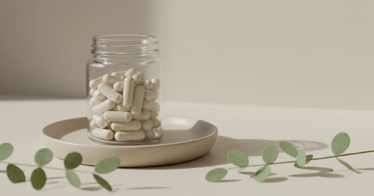 Magnesium Kapseln in minimalistischer Darstellung, symbolisch für gut verträgliche Magnesiumformen